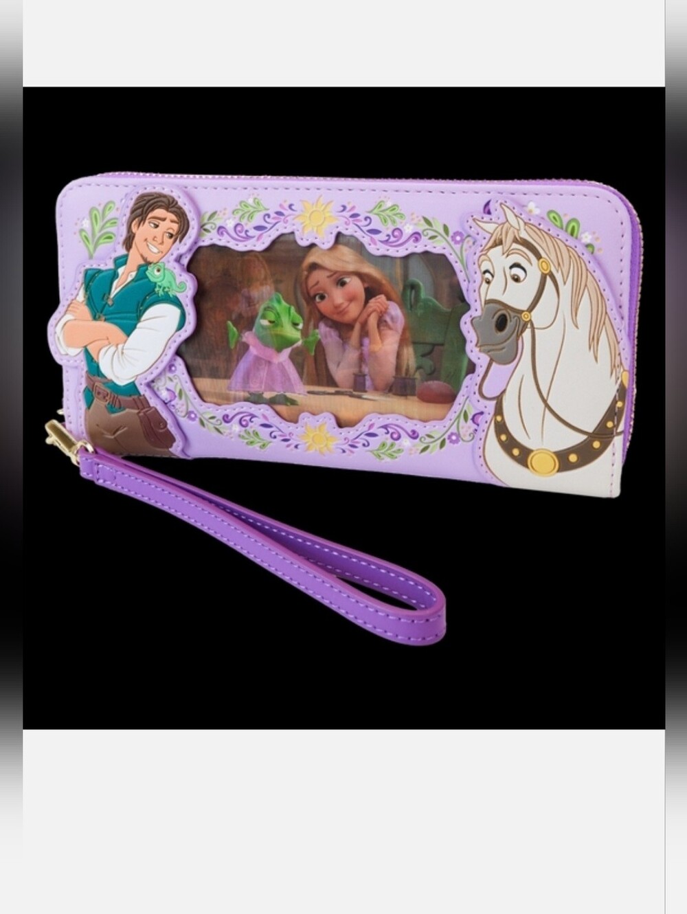 Purple Rapunzel Animated Wristlet Wallet